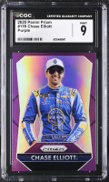 Chase Elliott 2025 Panini Prizm Purple #159 #62/99 (CGC 9) at PristineAuction.com