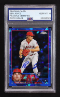 Ben Joyce Signed 2023 Topps Chrome Update Sapphire #USCS195 RC (PSA | Autograph Graded 10) at PristineAuction.com