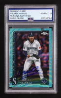 Andres Munoz Signed 2025 Topps Chrome Update Aqua Wave Refractors #USC108 #154/199 (PSA | Autograph Graded 10) at PristineAuction.com