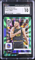 Stephen Curry 2022-23 Donruss Holo Green Laser #116 (CGC 10) at PristineAuction.com