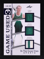 Larry Bird / Kevin McHale / Dennis Johnson 2025 Leaf ITG Used Sports Game Used 3s Memorabilia Blue #GT3 #14/35 at PristineAuction.com