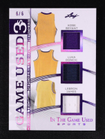 Kobe Bryant / Luka Doncic / LeBron James 2025 Leaf ITG Used Sports Game Used 3s Memorabilia Purple #GT5 #6/6 at PristineAuction.com