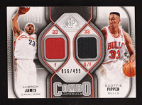 Lebron James / Scottie Pippen 2009-10 Upper Deck SP Game Used Combo Materials #CM-LS #056/499 at PristineAuction.com