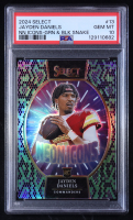 Jayden Daniels 2024 Select Neon Icons Green and Black Snakeskin #13 RC #1/2 (PSA 10) at PristineAuction.com