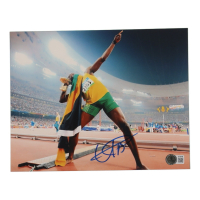 Usain Bolt Signed Team Jamaica 8x10 Photo (Beckett) at PristineAuction.com