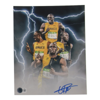 Usain Bolt Signed Team Jamaica 8x10 Photo (Beckett) at PristineAuction.com