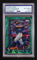 Randy Arozarena Signed 2025 Topps Chrome Green Lava Refractors #164 #46/99 (PSA) at PristineAuction.com