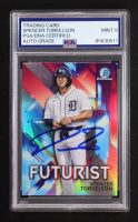 Spencer Torkelson Signed 2021 Bowman Chrome Futurist Refractors #FUTST (PSA | Autograph Graded 9) at PristineAuction.com