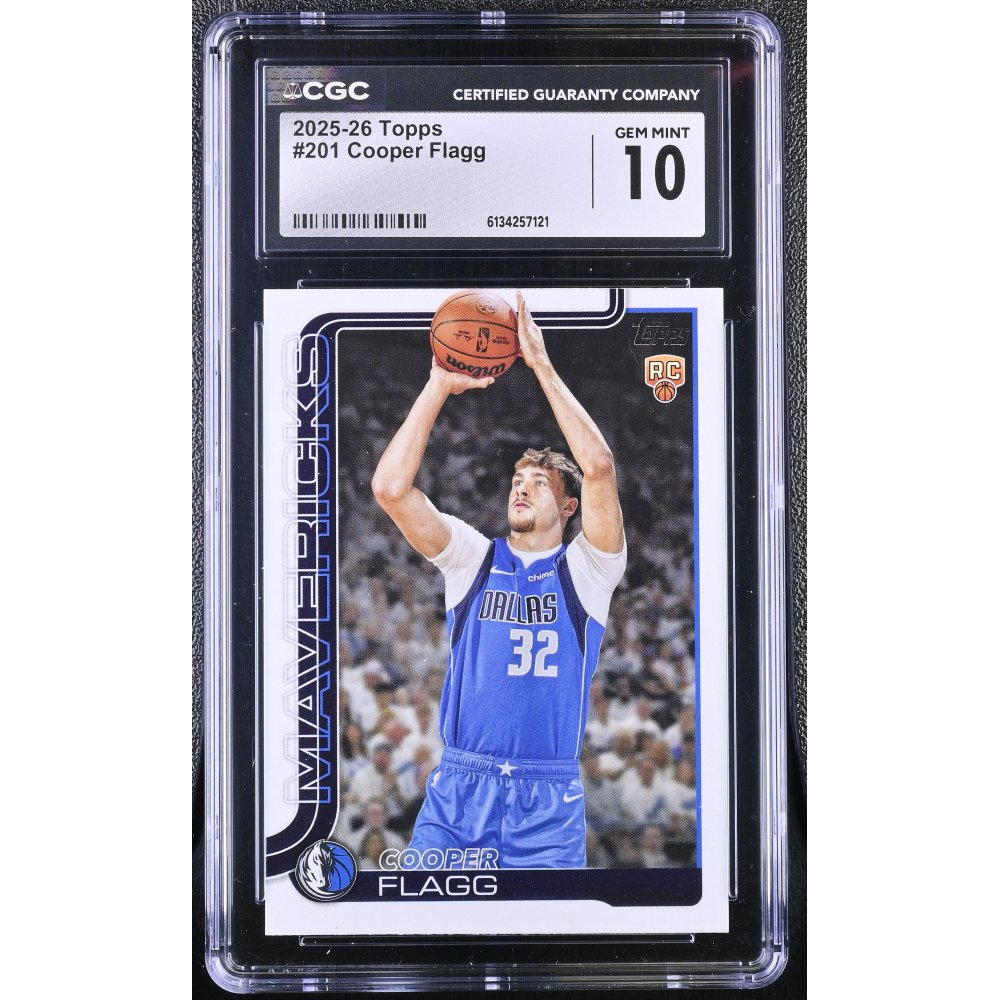 Cooper Flagg 2025-26 Topps #201 RC (CGC 10) at PristineAuction.com