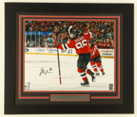 Jack Hughes Signed Devils Custom Framed Photo Display (Fanatics) at PristineAuction.com