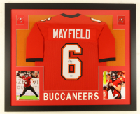 Baker Mayfield Signed Custom Framed Jersey Display (Beckett) at PristineAuction.com
