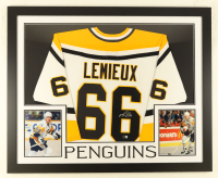 Mario Lemieux Signed Custom Framed Jersey Display (Beckett) at PristineAuction.com