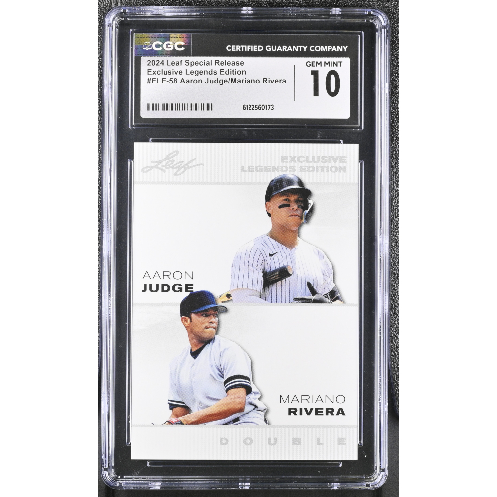 Aaron Judge / Mariano Rivera 2024 Leaf Special Release Exclusive Legends Edition #ELE58 (CGC 10) at PristineAuction.com