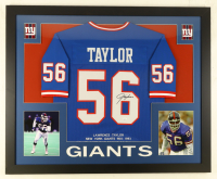 Lawrence Taylor Signed Custom Framed Career Highlight Stat Jersey (JSA) at PristineAuction.com