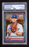 Evan Phillips Signed 2025 Topps Heritage Chrome Light Blue Sparkle Refractors #513 (PSA) at PristineAuction.com