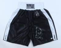 James "Buster" Douglas Signed Title Boxing Trunks Inscribed "I Beat Iron Mike 2-11-90" (Schwartz) at PristineAuction.com