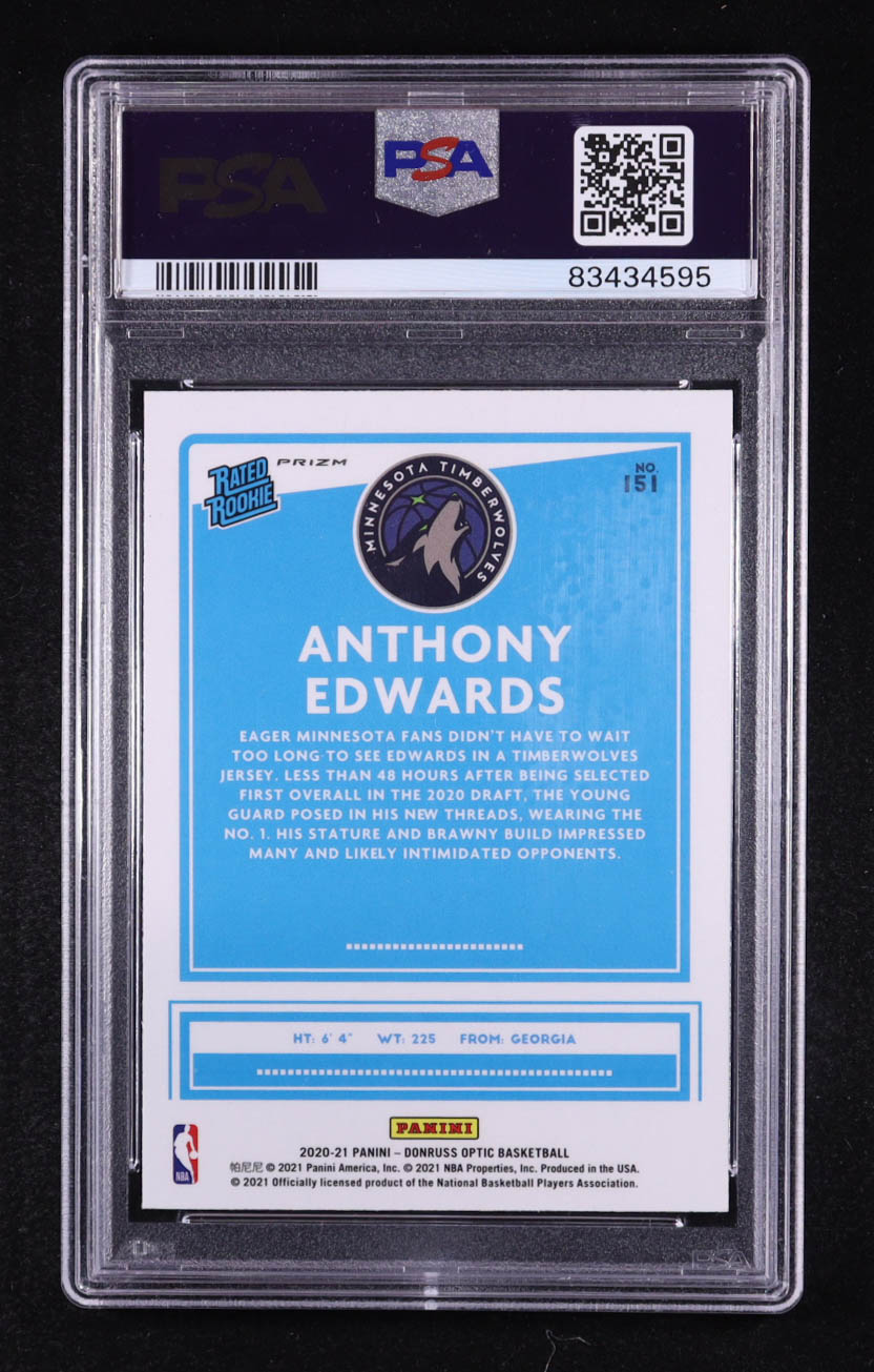 Anthony Edwards 2020-21 Donruss Optic Hyper Pink #151 RR RC (PSA 10) at PristineAuction.com Anthony Edwards 2020-21 Donruss Optic Hyper Pink #151 RR RC (PSA 10) at PristineAuction.com