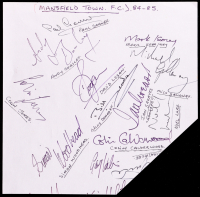 1984-85 Mansfield Town FC | Cut Signed by (13) with Paul Garner, Andy Beasley (Beckett) at PristineAuction.com
