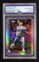 River Ryan Signed 2025 Topps Chrome Refractors #18 RC Inscribed "John 3:16" (PSA) at PristineAuction.com