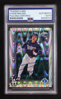 Hyeseong Kim Signed 2025 Topps Chrome RayWave Refractors #152 RC (PSA) at PristineAuction.com