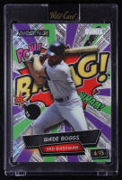 Wade Boggs 2024 Wild Card Alumination Comix BAANG! Silver Purple & Green Cross Hatch Foil #ACWB #04/15 at PristineAuction.com