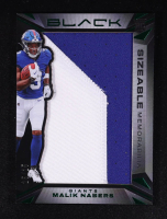Malik Nabers 2024 Panini Black Sizeable Rookie Memorabilia Emerald #6 RC #25/25 at PristineAuction.com