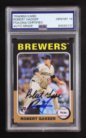 Robert Gasser Signed 2024 Topps Heritage #688 RC (PSA | Autograph Graded 10) at PristineAuction.com
