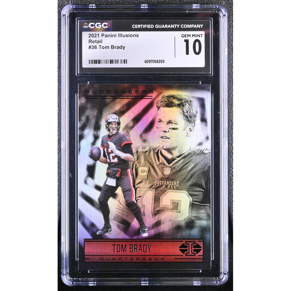 Tom Brady 2021 Panini Illusions Retail #36 (CGC 10) at PristineAuction.com