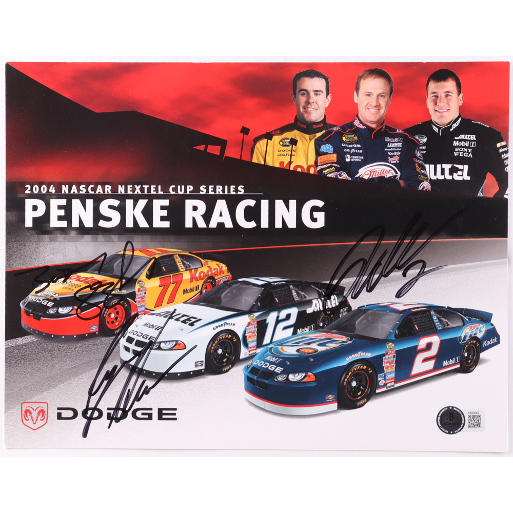 Rusty Wallace, Ryan Newman, & Brendan Gaughan Signed NASCAR 8.5x11 Photo (Beckett) at PristineAuction.com