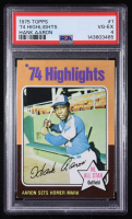Hank Aaron 1975 Topps #1 HL / Sets Homer Mark (PSA 4) at PristineAuction.com
