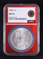 1886 Morgan Silver Dollar - EDC Red Core (NGC MS63) at PristineAuction.com