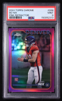 Bo Nix 2024 Topps Chrome Pink Refractors #206 RC (PSA 9) at PristineAuction.com