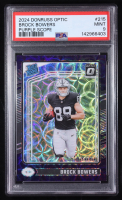 Brock Bowers 2024 Donruss Optic Purple Scope #215 RR RC (PSA 9) at PristineAuction.com