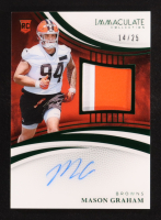 Mason Graham 2025 Immaculate Collection Emerald #127 JSY AU RC #14/25 at PristineAuction.com