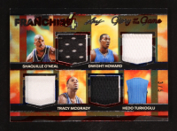 Shaquille O'Neal / Dwight Howard / Tracy McGrady / Hedo Turkoglu 2025 Leaf Glory of the Game The Franchise 4 Red White and Blue #TF10 #3/5 at PristineAuction.com