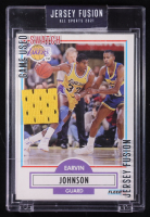 Magic Johnson 2021 Jersey Fusion Game-Used Swatch #JF-EJDT at PristineAuction.com