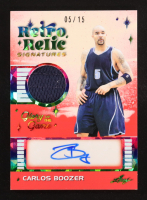 Carlos Boozer 2025 Leaf Glory of the Game Retro Relic Signatures Crystal Rainbow #RSCB1 #05/15 at PristineAuction.com