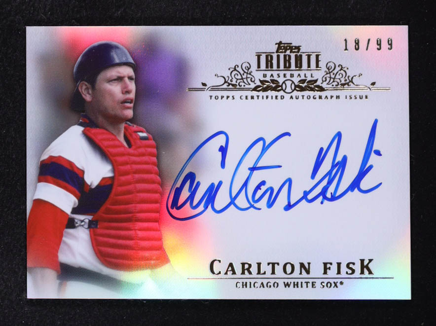 Carlton Fisk 2013 Topps Tribute Autographs #CF #18/99 at PristineAuction.com Carlton Fisk 2013 Topps Tribute Autographs #CF #18/99 at PristineAuction.com