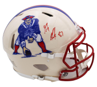 Rob Gronkowski Signed Patriots Full-Size Authentic On-Field Retro Alternate Speed Helmet (Radtke) at PristineAuction.com