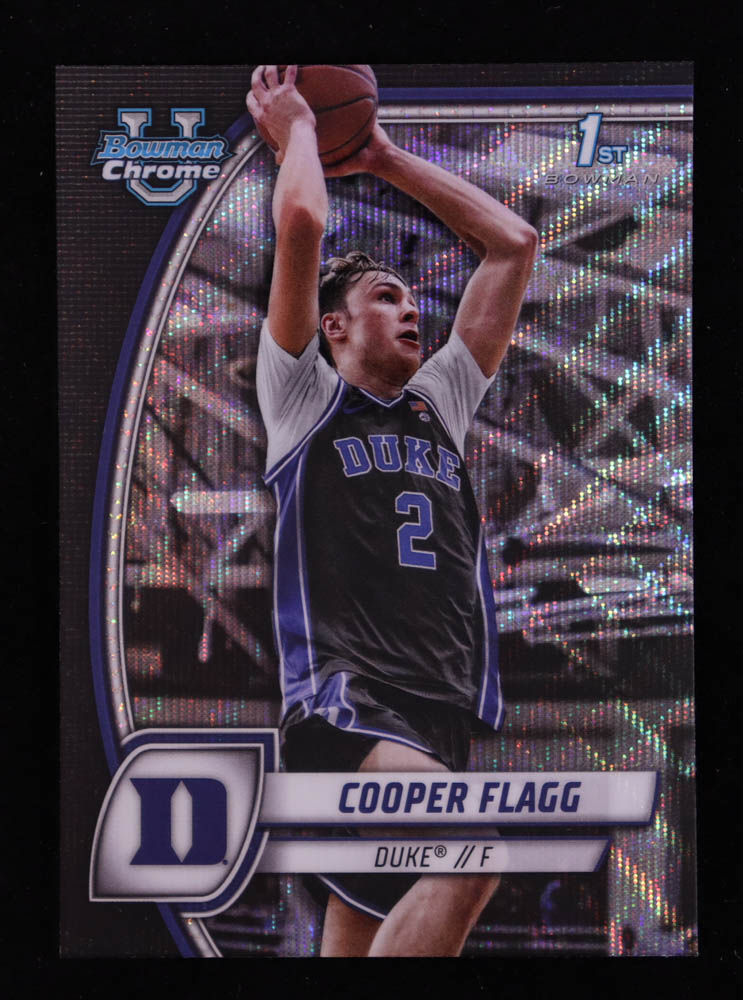Cooper Flagg 2024-25 Bowman Chrome University Black Wave Refractors #16 RC