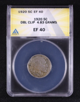 Mint Error 1920 Buffalo Nickel Double Clip 4.83 Grams (ANACS XF40) at PristineAuction.com