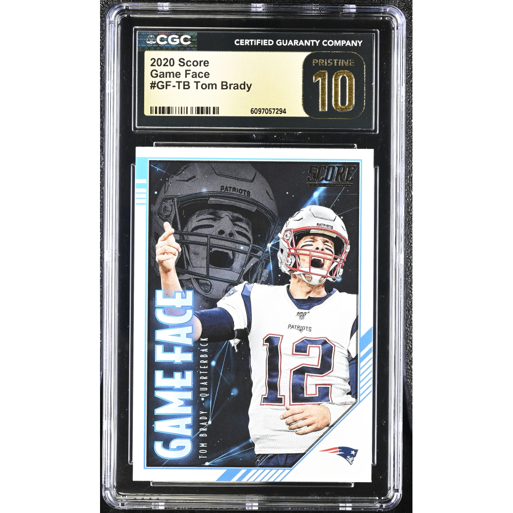 Tom Brady 2020 Score Game Face #2 (CGC 10 | Black Label) at PristineAuction.com