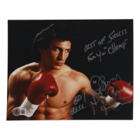 Ray "Boom Boom" Mancini Signed 8x10 Photo with Extensive Inscription (Beckett) at PristineAuction.com