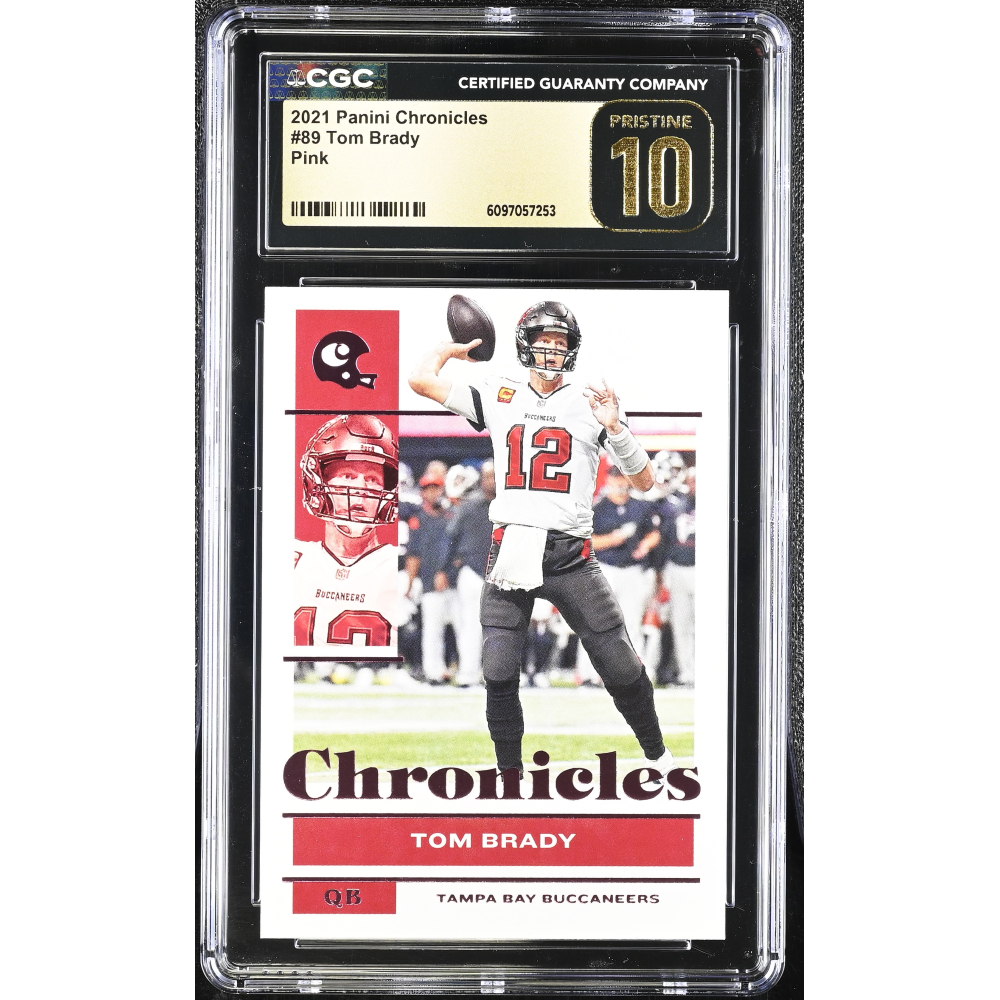 Tom Brady 2021 Panini Chronicles Pink #89 (CGC 10 | Black Label) at PristineAuction.com