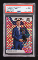 Stephen Curry 2019-20 Panini Mosaic Pink Camo #299 (PSA 10) at PristineAuction.com