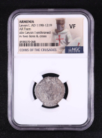 Levon I (1198-1219) Armenia AR Tram Medieval Silver Coin - Coin of the Crusades (NGC VF) at PristineAuction.com