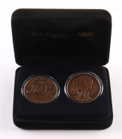 John Stockton The Highland Mint LE Solid Bronze Two-Coin Matched Number Set at PristineAuction.com