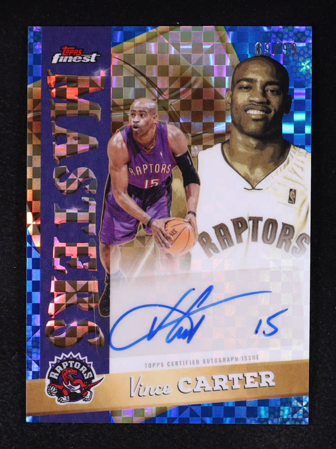 Vince Carter 2025-26 Finest Masters Autographs Blue X-Fractors #MAVC #69/99 at PristineAuction.com Vince Carter 2025-26 Finest Masters Autographs Blue X-Fractors #MAVC #69/99 at PristineAuction.com
