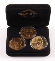 1997 Bulls | The Highland Mint LE Solid Bronze Three-Coin Matched Set at PristineAuction.com