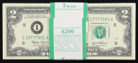 2003 U.S. $2 Two Dollar Bank Note Pack of (100) Sequential Bills at PristineAuction.com